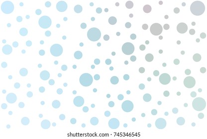 Light BLUE vector abstract pattern with circles. Geometry template for your business design. Background with colored spheres.