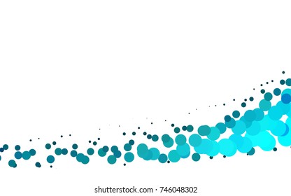 Light BLUE vector abstract pattern with circles. Geometry template for your business design. Background with colored spheres.