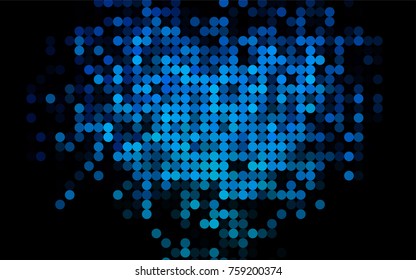 Light BLUE vector abstract pattern with circles. Geometry template for your business design. Background with colored spheres.