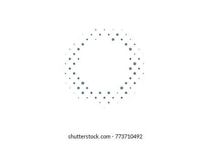 Light BLUE vector abstract pattern with circles. Geometry template for your business design. Background with colored spheres.