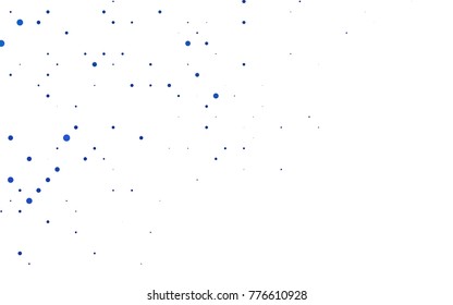 Light BLUE vector abstract pattern with circles. Geometry template for your business design. Background with colored spheres.