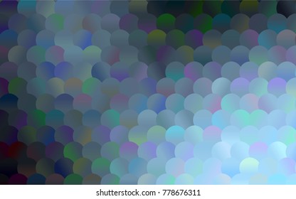 Light BLUE vector abstract pattern with circles. Geometry template for your business design. Background with colored spheres.