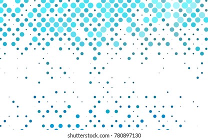 Light BLUE vector abstract pattern with circles. Geometry template for your business design. Background with colored spheres.
