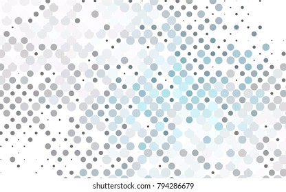 Light BLUE vector abstract pattern with circles. Geometry template for your business design. Background with colored spheres.