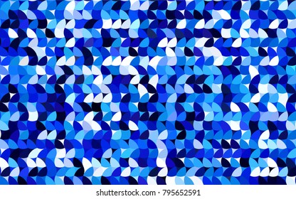 Light BLUE vector abstract pattern with circles. Geometry template for your business design. Background with colored spheres.