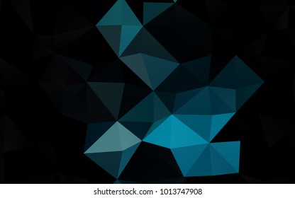 Light BLUE vector abstract polygonal template. Shining illustration, which consist of triangles. The template can be used as a background for cell phones.