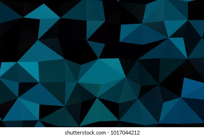 Light BLUE vector abstract polygonal template. Triangular geometric sample with gradient.  Triangular pattern for your business design.