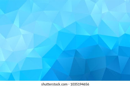 Light BLUE vector abstract polygonal pattern. Brand-new colored illustration in blurry style with gradient. A completely new design for your business.