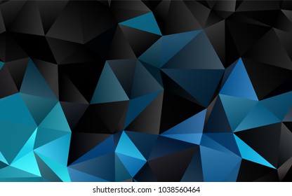 Light BLUE vector abstract polygonal background. A sample with polygonal shapes. Brand-new style for your business design.