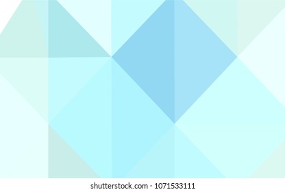 Light BLUE vector abstract polygonal template. Shining polygonal illustration, which consist of triangles. Textured pattern can be used for background.