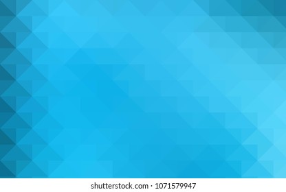Light BLUE vector abstract polygonal pattern. Creative illustration in halftone style with gradient. The best triangular design for your business.