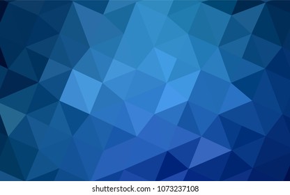 Light BLUE vector abstract polygonal background. Colorful abstract illustration with gradient. Triangular pattern for your business design.