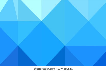 Light BLUE vector abstract polygonal pattern. Colorful illustration in abstract style with gradient. The best triangular design for your business.