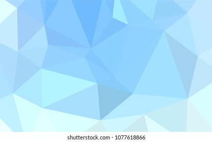 Light BLUE vector abstract polygonal background. A sample with polygonal shapes. Triangular pattern for your business design.
