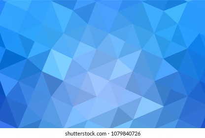 Light BLUE vector abstract polygonal pattern. Shining colored illustration in a new style. The best triangular design for your business.