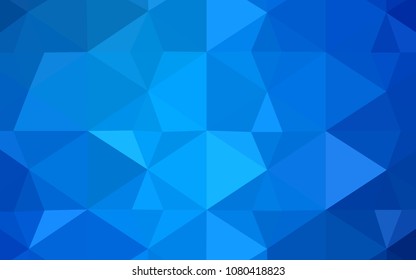 Light BLUE vector abstract polygonal background. Shining colorful illustration with triangles. Polygonal design for your web site.