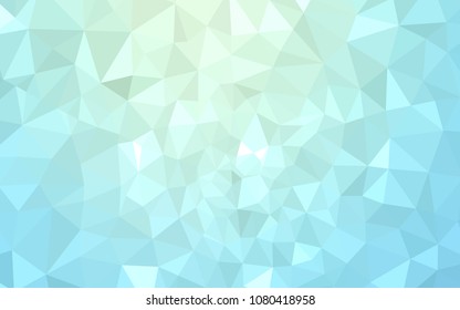 Light BLUE vector abstract polygonal background. Triangular geometric sample with gradient.  New template for your brand book.