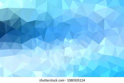 Light BLUE vector abstract polygonal pattern. Colorful illustration in polygonal style with gradient. Template for cell phone's backgrounds.