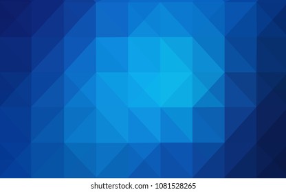 Light BLUE vector abstract polygonal template. Colorful illustration in polygonal style with gradient. The best triangular design for your business.