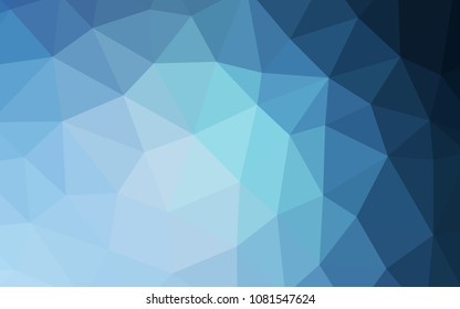 Light BLUE vector abstract polygonal pattern. Glitter abstract illustration with an elegant triangles. New template for your brand book.