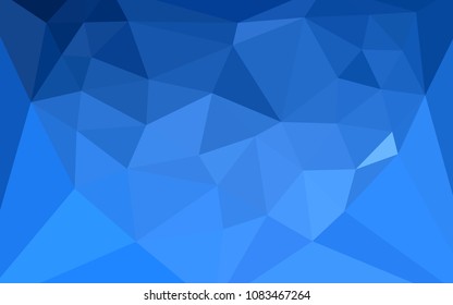 Light BLUE vector abstract polygonal background with a heart in a centre. Illustration in mosaic style with gradient.  New template for your brand book.