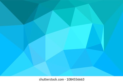 Light BLUE vector abstract polygonal template. Polygonal abstract illustration with gradient. A completely new design for your leaflet.