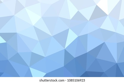 Light BLUE vector abstract polygonal template. Colorful illustration in polygonal style with gradient. Triangular pattern for your design.