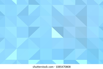 Light BLUE vector abstract polygonal background. Shining polygonal illustration, which consist of triangles. Template for cell phone's backgrounds.