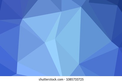 Light BLUE vector abstract polygonal template. Glitter abstract illustration with an elegant design. A completely new template for your business design.