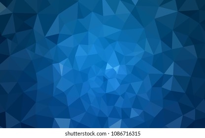 Light BLUE vector abstract polygonal pattern. Geometric illustration in Origami style with gradient.  Textured pattern for your backgrounds.