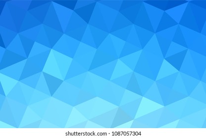 Light BLUE vector abstract polygonal template. Modern geometrical abstract illustration with gradient. The best triangular design for your business.