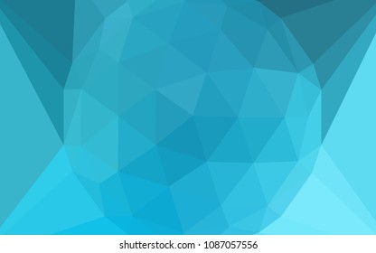 Light BLUE vector abstract polygonal pattern with a gem in a centre. Polygonal abstract illustration with gradient. A new texture for your web site.