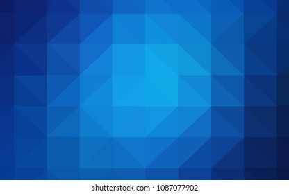 Light BLUE vector abstract polygonal pattern. Shining polygonal illustration, which consist of triangles. Pattern for a brand book's backdrop.