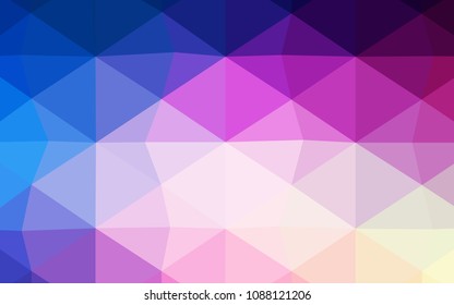 Light BLUE vector abstract polygonal pattern. A sample with polygonal shapes. Textured pattern can be used for background.