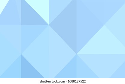 Light BLUE vector abstract polygonal template. Creative illustration in halftone style with gradient. That new template can be used for your brand book.