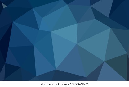 Light BLUE vector abstract polygonal pattern. Glitter abstract illustration with an elegant triangles. Brand new style for your business design.