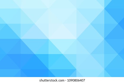 Light BLUE vector abstract polygonal pattern. Triangular geometric sample with gradient.  The best triangular design for your business.