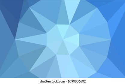 Light BLUE vector abstract polygonal pattern with a gem in a centre. Illustration in abstract style with triangles. A new texture for your web site.