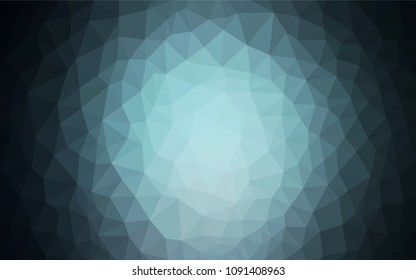 Light BLUE vector abstract polygonal pattern. Glitter abstract illustration with an elegant triangles. Triangular pattern for your design.