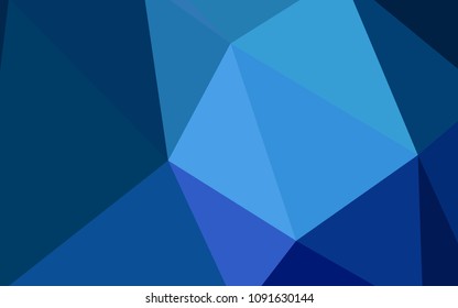 Light BLUE vector abstract polygonal template. Geometric illustration in Origami style with gradient.  Brand new style for your business design.