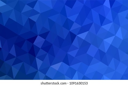 Light BLUE vector abstract polygonal pattern. Colorful abstract illustration with triangles. Best triangular design for your business.