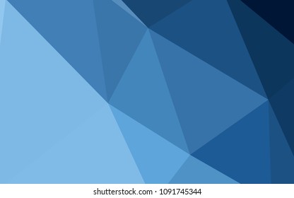 Light BLUE vector abstract polygonal template. Creative illustration in halftone style with triangles. Brand new design for your business.