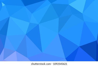 Light BLUE vector abstract polygonal pattern. Colorful abstract illustration with triangles. Best triangular design for your business.