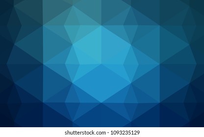 Light BLUE vector abstract polygonal pattern. Triangular geometric sample with gradient.  Brand new style for your business design.