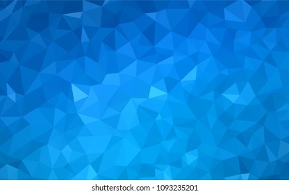 Light BLUE vector abstract polygonal background. Shining colorful illustration with triangles. Brand new style for your business design.