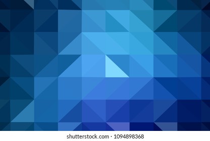 Light BLUE vector abstract polygonal background. Glitter abstract illustration with an elegant triangles. Completely new template for your banner.