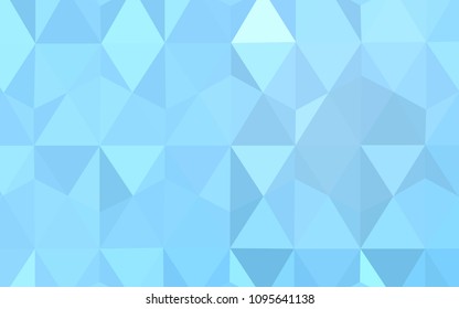 Light BLUE vector abstract polygonal pattern. Colorful illustration in abstract style with triangles. Completely new template for your banner.