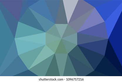 Light BLUE vector abstract polygonal template with a gem in a centre. Colorful illustration with gradient. Pattern for a brand book's backdrop.
