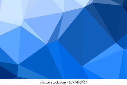 Light BLUE vector abstract polygonal pattern. Geometric illustration in Origami style with gradient.  A new texture for your design.