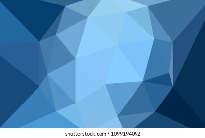 Light BLUE vector abstract polygonal template. Colorful illustration in abstract style with triangles. Completely new template for your banner.